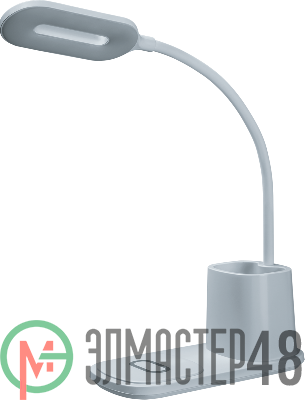 Светильник светодиодный 93 269 NDF-D037-10W-MK-WH-LED 10Вт 3000/4000/6000К 140лм настольный сенсор USB беспров. заряд. моб. устр. с подставкой для канц. на основании бел. NAVIGATOR 93269