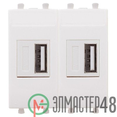 Устройство зарядное USB 2мод. 2.1А Avanti "Белое облако" DKC 4400542
