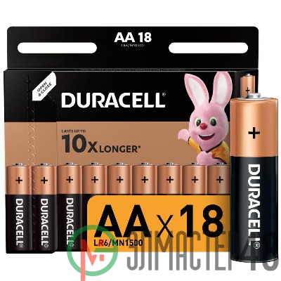 Элемент питания алкалиновый LR6-18BL BASIC (блист.18шт) Duracell Б0014448