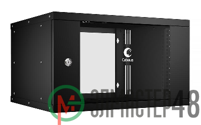 Шкаф телекоммуникационный настенный разборный LIGHT WSC-05D-6U55/45-BK 19дюйм 6U дверь стекло черн. Cabeus 10172c