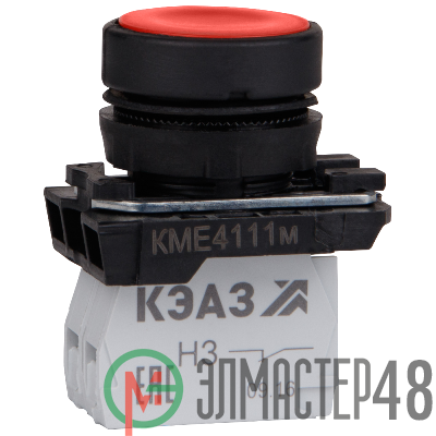 Кнопка управления КМЕ4111м красный 1но+1нз IP40 цилиндр красн. КЭАЗ 248241