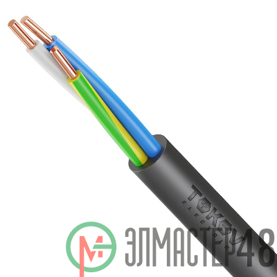 Кабель TOKOV ELECTRIC ВВГнг(А)-LS 3х6 ОК (N PE) 0.66кВ (м) УТ000028400