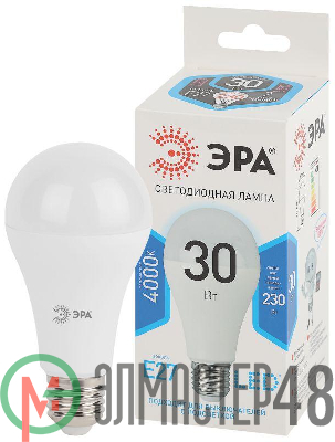 Лампа светодиодная LED A65-30W-840-E27 30Вт A65 грушевидная 4000К нейтр. бел. E27 Эра Б0048016