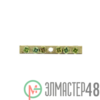 Шина PEN "ноль-земля" 6х9 6 отвер. латунь крепеж по центру PROxima EKF sn0-63-06