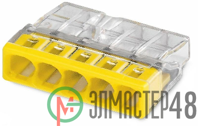 Клемма строительно-монтажная EU2.5 415 прозр. 5 отверстий TOKOV ELECTRIC TKE-EU2.5-415/C100