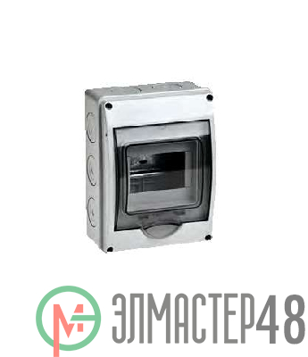 Бокс ОП Тусо 5мод. IP65 сер./дым. двер. Рувинил 69005