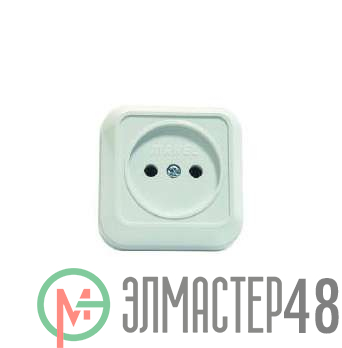 Розетка 1-м ОП 16А IP20 без заземл. квадратная бел. Makel 45102