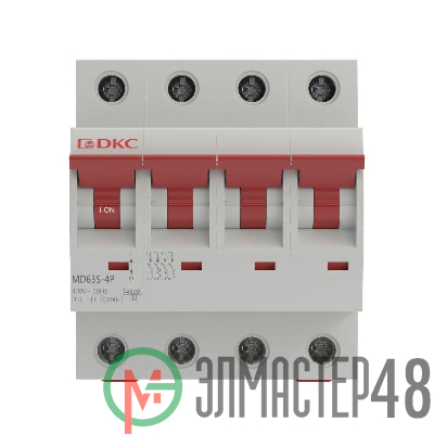 Выключатель автоматический модульный 4п D 25А 4.5кА YON max MD63S YON MD63S-4PD25