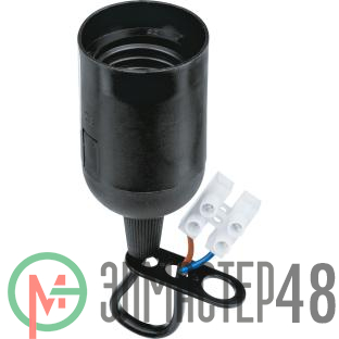 Патрон пластиковый подвесной Е27 с клеммной колодкой черн. TOKOV ELECTRIC TKE-C05-PPL/KK-27