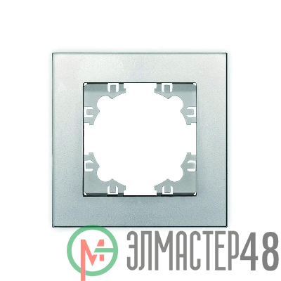 Рамка 1-м Афина серебр. Universal A0053-S