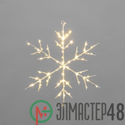 Фигура светодиодная подвесная "Снежинка" на метал. каркасе тепл. бел. Neon-Night 501-056