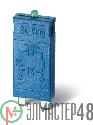Модуль индикации и защиты LED + варистор 6...24В AC/DC зел. FINDER 9901002498