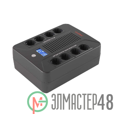 Источник бесперебойного питания линейно-интерактивный ДКС Info PDU 800 В.А/480Вт 1/1.8хSchuko LCD USB + RJ45 1х8А.ч DKC INFOPDU800LCD