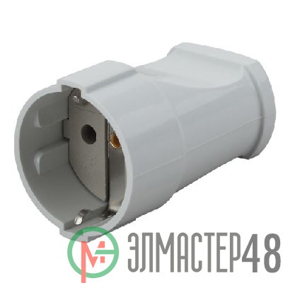 Розетка кабельная с заземл. прямая 16А бел. Rx2-W ЭРА Б0039682