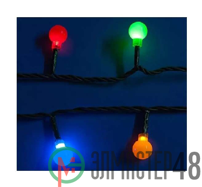 Гирлянда светодиодная "Разноцветные шарики" ULD-S0540-060/DGA MULTI IP20 COLORBALLS 60LED 5.4м Uniel 07928