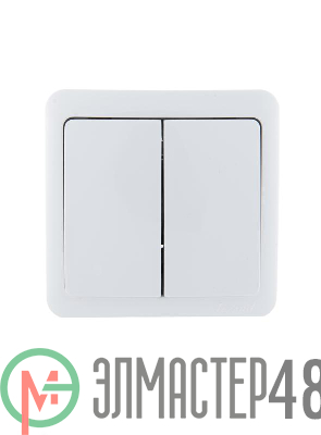 Выключатель 2-кл. ОП VIOLA 10А IP20 бел. LEZARD 751-0200-101