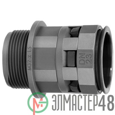 Переходник труба-коробка DN 17мм М25х1.5 полиамид черн. IP66 DKC PAM17M25N