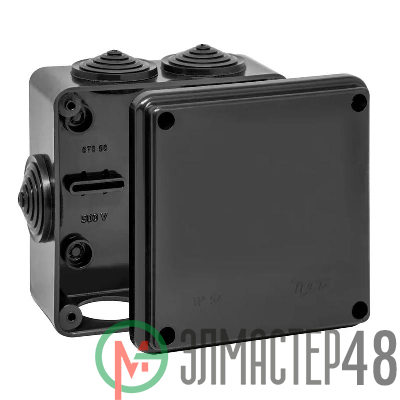 Коробка распределительная ОП 100х100х50мм УХЛ1 IP54 черн. Рувинил 67050Ч