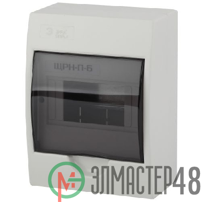 Бокс ЩРН-П-6 мод. навесной пластик IP41 SIMPLE NO-box_simple-plastic_6_surface ЭРА Б0041522