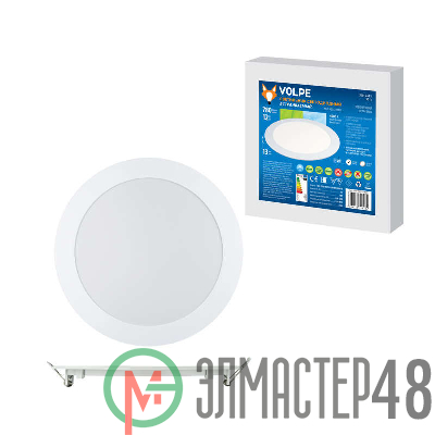 Светильник светодиодный ULP-Q202 R170-12W/NW WHITE LED 12Вт 4500К IP20 (Даунлайт) бел. VOLPE UL-00000709