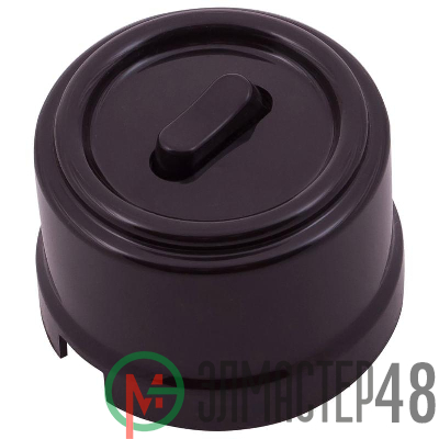 Выключатель 1-кл. ретро ABS-пластик коричн. Bironi B1-220-22