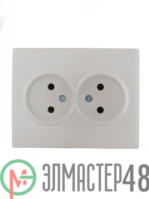 Розетка 2-м СП KARINA 16А IP20 без заземл. термопласт жемчуж./бел. перламутр LEZARD 707-3000-128B