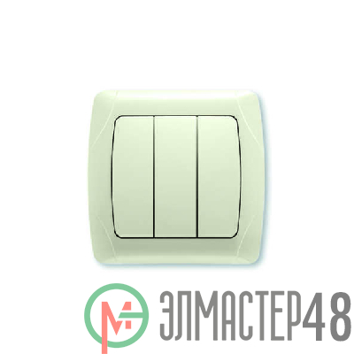 Выключатель 3-кл. СП Carmen IP44 крем. Vi-ko 90562068