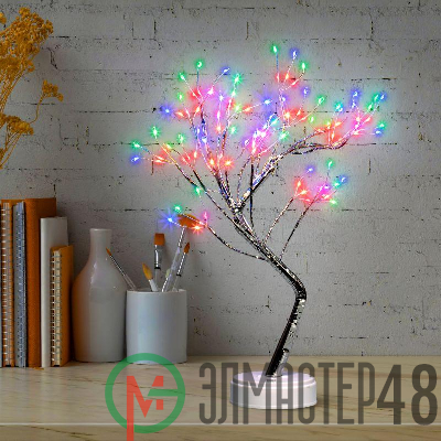 Фигура светодиодная новогодняя Дерево с самоцветами 36LED IP20 3хAA Эра Б0056009