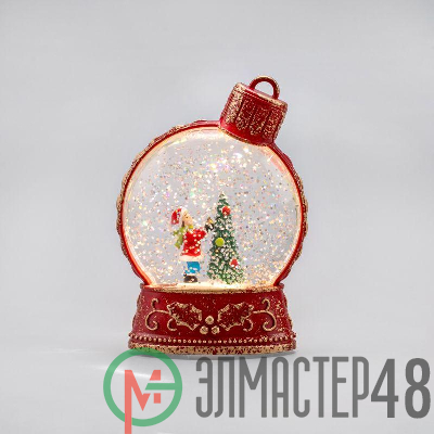 Светильник декоративный (фигура) "Елочный шар" с эффектом снегопада и подсветкой Neon-Night 501-160