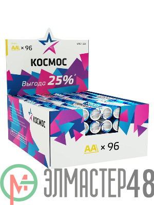 Элемент питания алкалиновый LR6 (уп.96шт) Космос KOCLR6_96BOX