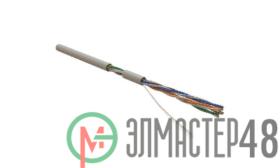 Кабель UTP 4-C5E-SOLID-GY-305 витая пара UTP (U/UTP) кат.5e 4 пары (24 AWG) одножильн. (solid) PVC (305м) сер. Hyperline 41903
