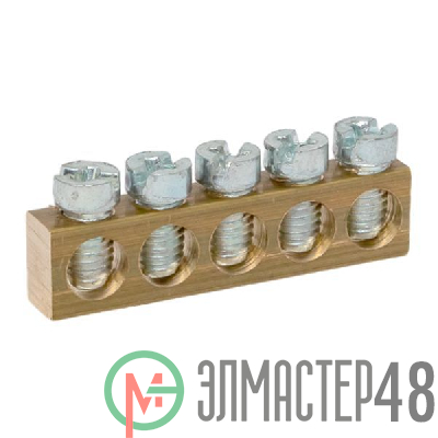 Шина PEN "ноль-земля" (6х9мм) 5 отв. для щитов Nova Unix Unix65 EKF nv-k5
