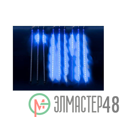 Гирлянда занавес светодиодная "Звездный дождь" ULD-E1505-336/DTK BLUE IP44 TWISTED METEOR син. с контроллером 336LED 1.5х0.5м Uniel UL-00000167