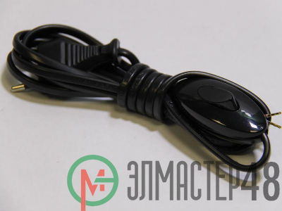 Переключатель на шнуре с вилкой черн. Makel 10035