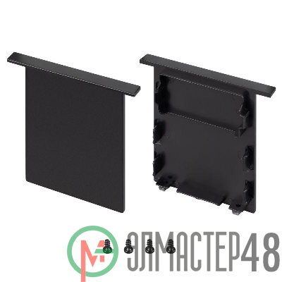 Заглушка SL-LINIA52-3L-F-MIDDLE BLACK глухая пластик (комплект) Arlight 044708