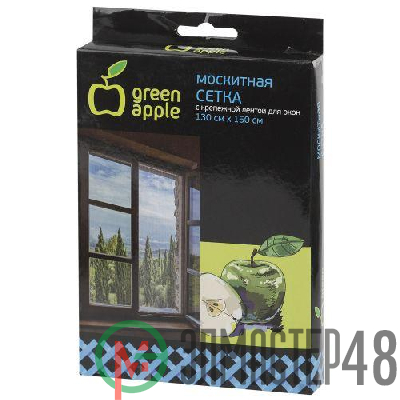 Сетка москитная для окон 130х150см (сетка + крепеж. лента) GBN001 Green Apple Б0032057