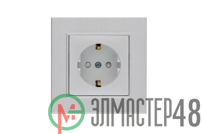 Розетка 1-м Karea LINE STAR с заземл. жемчуж. Makel 86100028