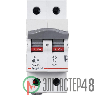 Выключатель-разъединитель 2п 40А RX3 Leg 419407