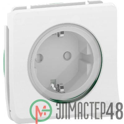 Механизм розетки Mureva Styl защ. шторки заземл. винтовые клеммы бел. IP55 SchE MUR39135