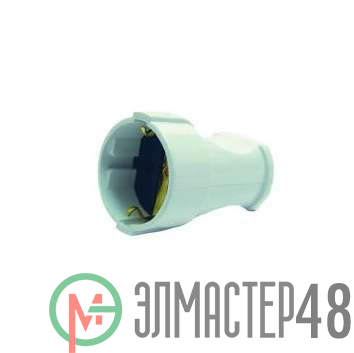 Штепсель с заземл. бел. Makel 10003