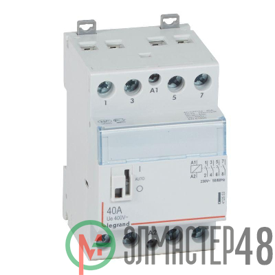 Контактор мод. 40А/4п 4НО 230В с ручкой упр. CX3 Leg 412553