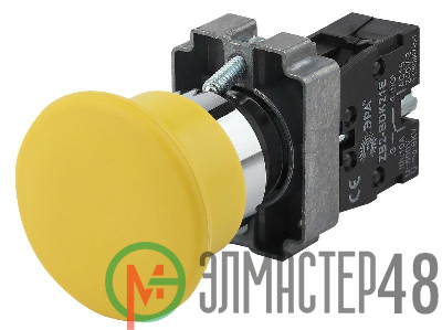 Кнопка LAY5-BC51 "Грибок" 1з без подсветки BBG70-BC-K05E желт. ЭРА Б0045644