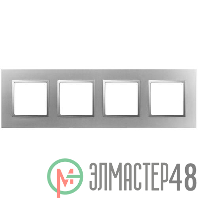 Рамка 4-м Elegance 14-5014-03 Classic алюм. Эра Б0060588