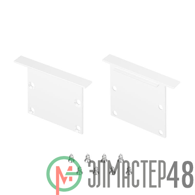 Заглушка LINIA49-F-S WHITE глухая металл (комплект) Arlight 041882