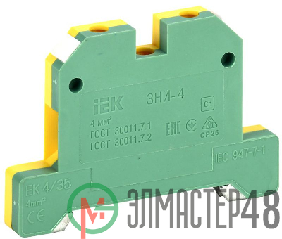 Зажим наборный ЗНИ-4PEN 4кв.мм (JXB-земля) ИЭК YZN20-004-K52