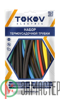 Набор термоусадочной трубки 7 цветов по 3шт (100мм) размер 4/2 TOKOV ELECTRIC TKE-THK-4-0.1-7С