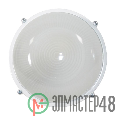 Светильник НПП 03-60-013 "Банник" 1301 круг малый 1х60Вт E27 IP65 корпус бел. Элетех 1005500934