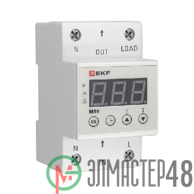 Реле напряжения с дисплеем MRV 40А PROxima EKF MRV-40A
