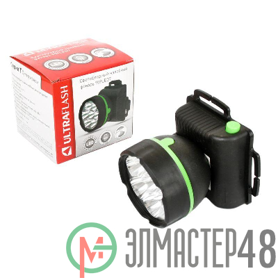 Фонарь налобный 909LED7 (7LED 1 режим; 3хR6 черн.) Ultraflash 11782