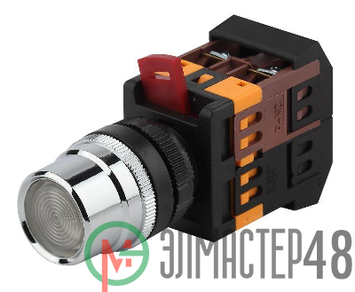 Кнопка ABLF-22 бел. d22мм неон/240В 1з+1р BBT10-ABLF-K01E ЭРА Б0045647